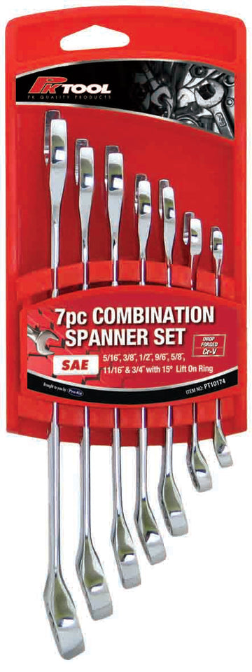 PKTool 7pc SAE Combination Spanner Set - PT10174 (Pickup Only)