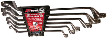 PKTool 6pc SAE Ring Spanner Deep Offset Spanner Set - PT10177 (Pickup Only)