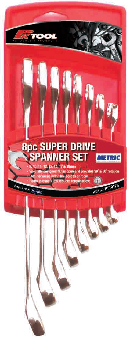 PKTool 8pc Metric Super Drive Spanner Set  - PT10179 (Pickup Only)