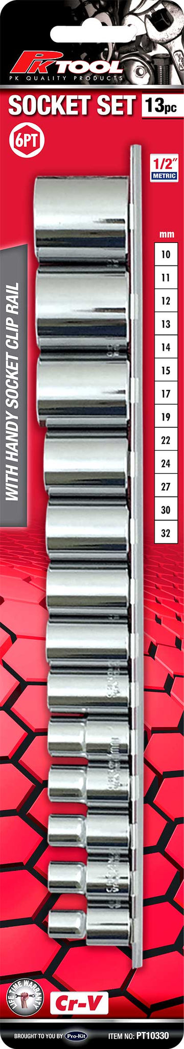 PKTool 13pc 1/2 inch Metric Socket Set - PT10330 (Pickup Only)