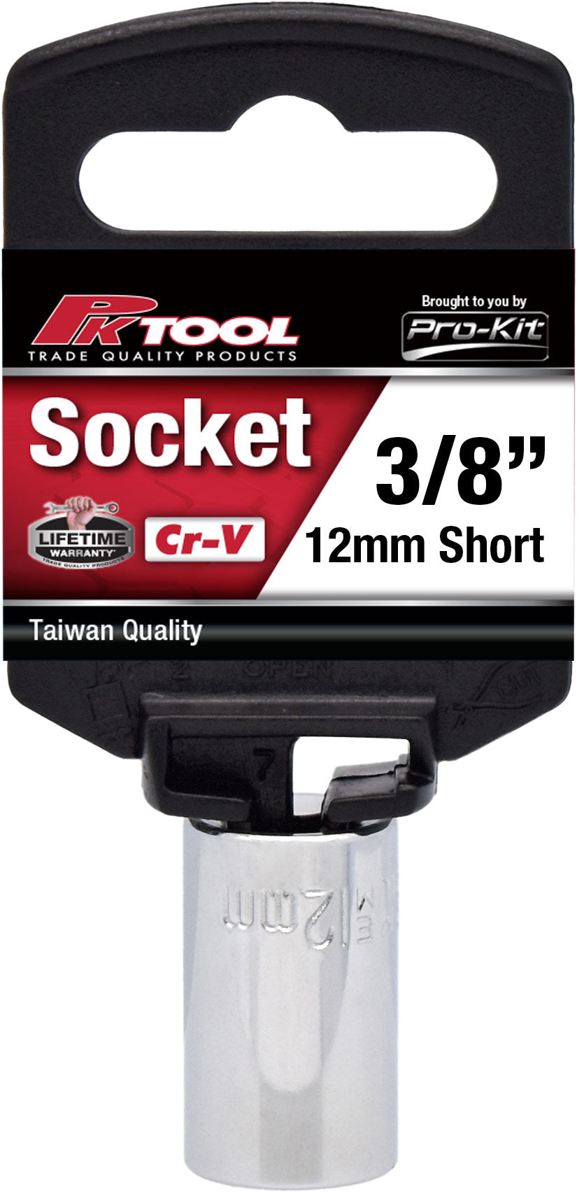 PKTool 3/8 inch Dr 12mm Socket Short - PT10412 (Pickup Only)