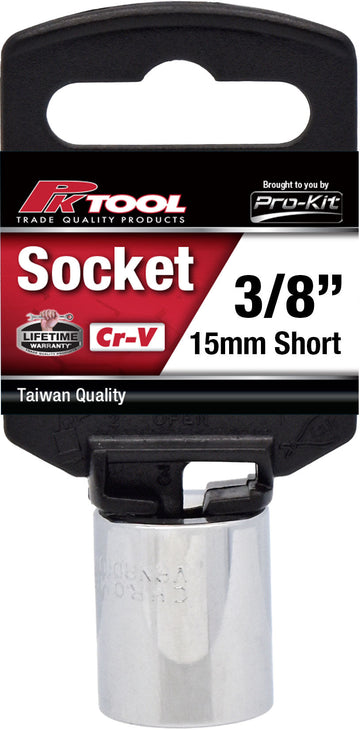 PKTool 3/8 inch Dr 15mm Socket Short - PT10415 (Pickup Only)