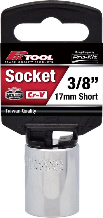 PKTool 3/8 inch Dr 17mm Socket Short - PT10417 (Pickup Only)