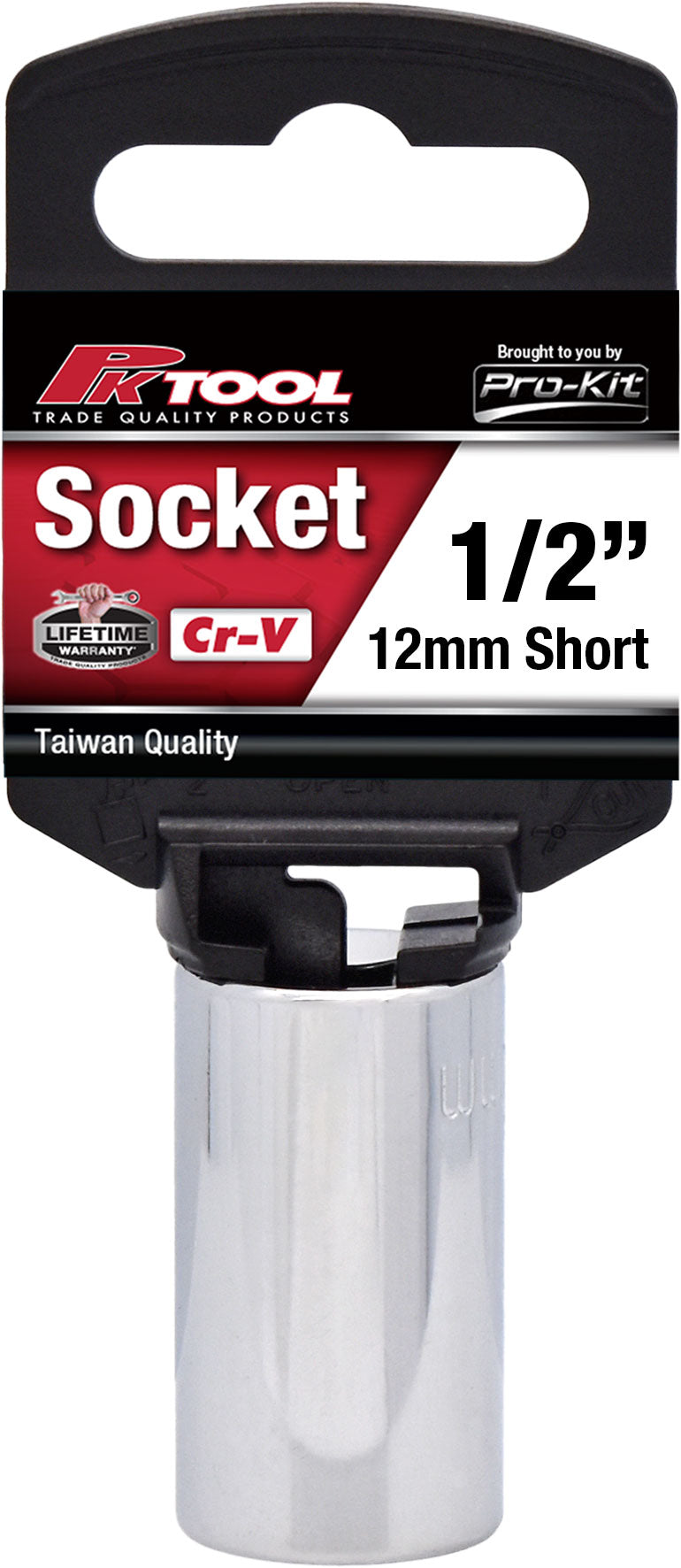 PKTool 1/2 inch Dr 12mm Short Socket - PT10612 (Pickup Only)