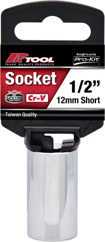 PKTool 1/2 inch Dr 12mm Short Socket - PT10612 (Pickup Only)