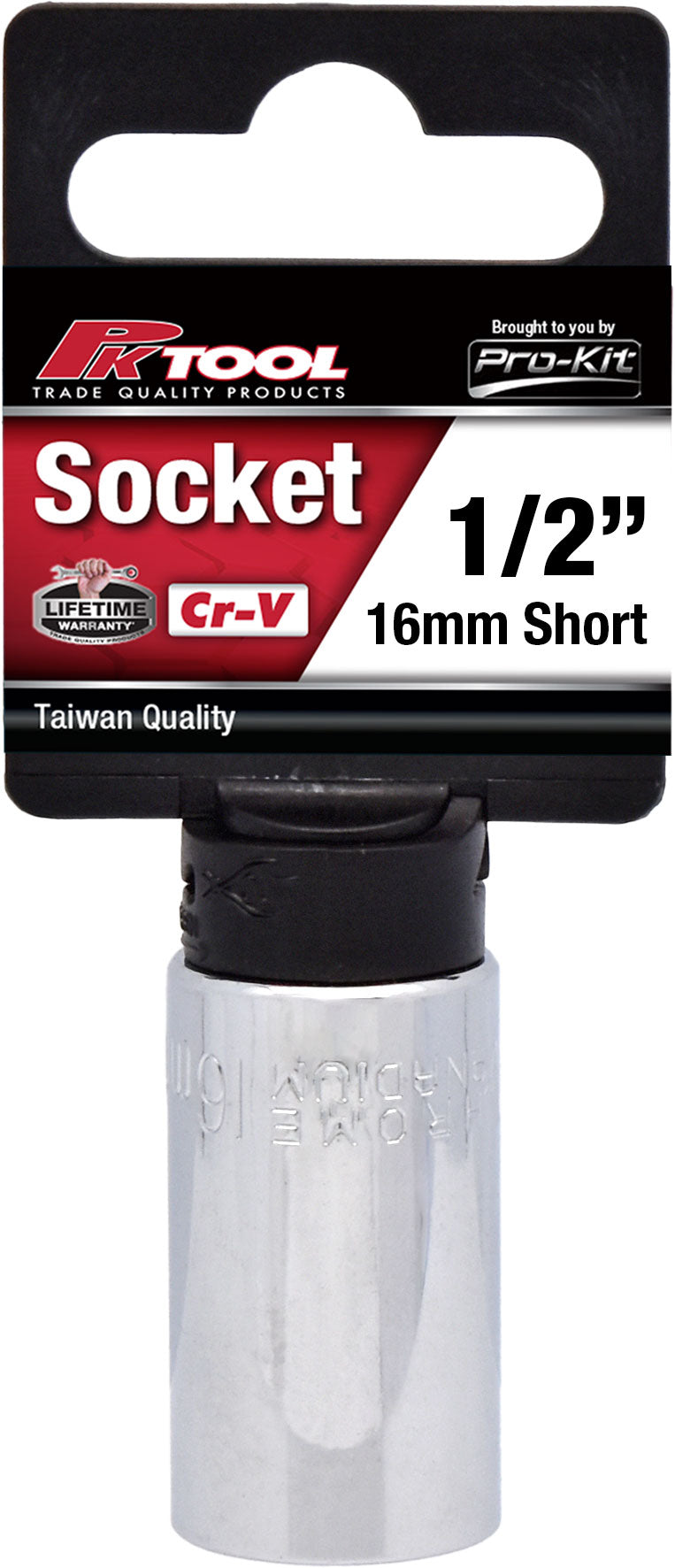 PKTool 1/2 inch Dr 16mm Short Socket - PT10616 (Pickup Only)