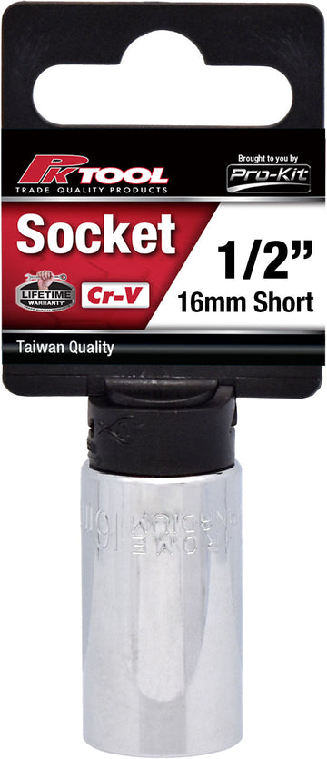 PKTool 1/2 inch Dr 16mm Short Socket - PT10616 (Pickup Only)