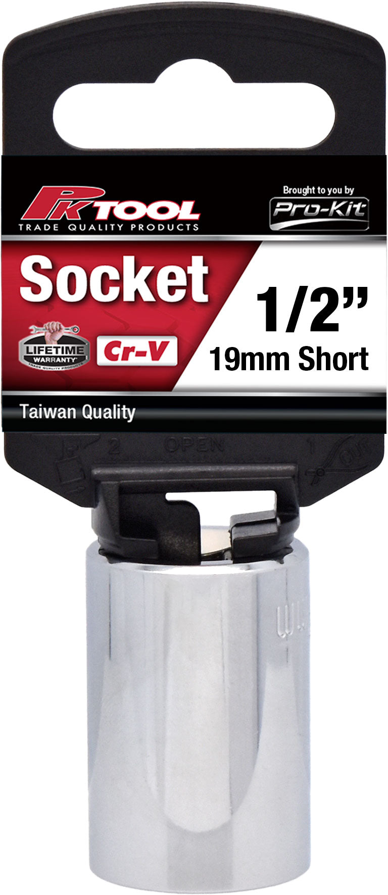PKTool 1/2 inch Dr 19mm Short Socket - PT10619 (Pickup Only)