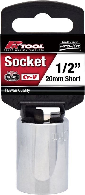 PKTool 1/2 inch Dr 20mm Short Socket - PT10620 (Pickup Only)