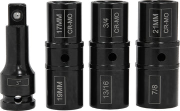 PKTool 4pc 1/2 inch Dr Thin Wall Impact Dual Size Flip Head Socket - PT11153 (Pickup Only)