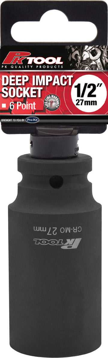 PKTool 27mm 1/2 inch Dr Deep Impact Socket - PT11327 (Pickup Only)