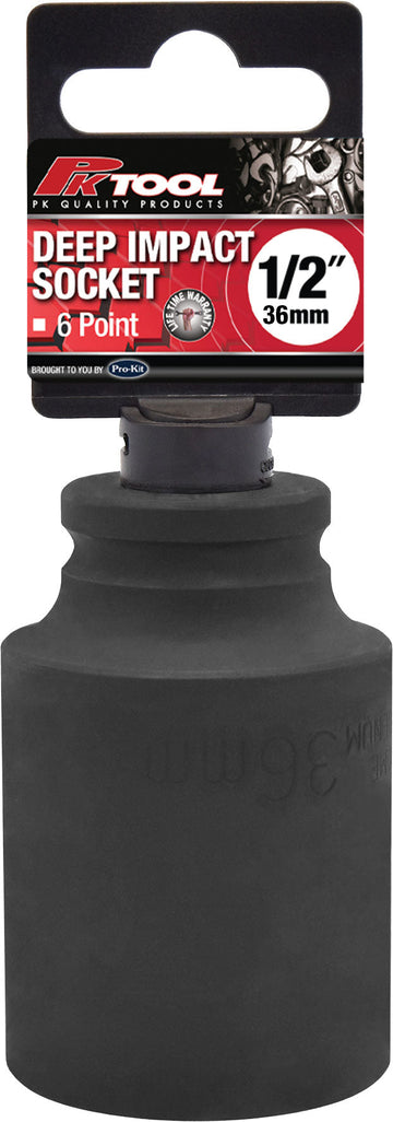PKTool 36mm 1/2 inch Dr Deep Impact Socket - PT11336 (Pickup Only)