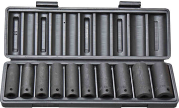 PKTool 10pc 1/2 inch Dr Metric Deep Impact Socket Set - PT11341 (Pickup Only)