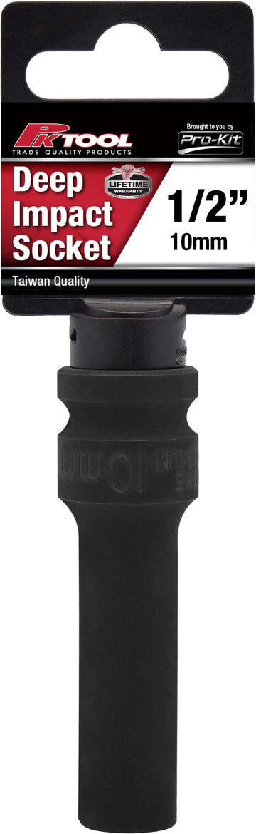 PKTool 10mm 12PT 1/2 inch Dr Deep Impact Socket - PT11354 (Pickup Only)
