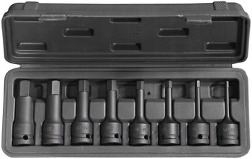 PKTool 10pc 3/8 inch and 1/2 inch Cr-V Metric Hex Bit Socket Set - PT11900 (Pickup Only)