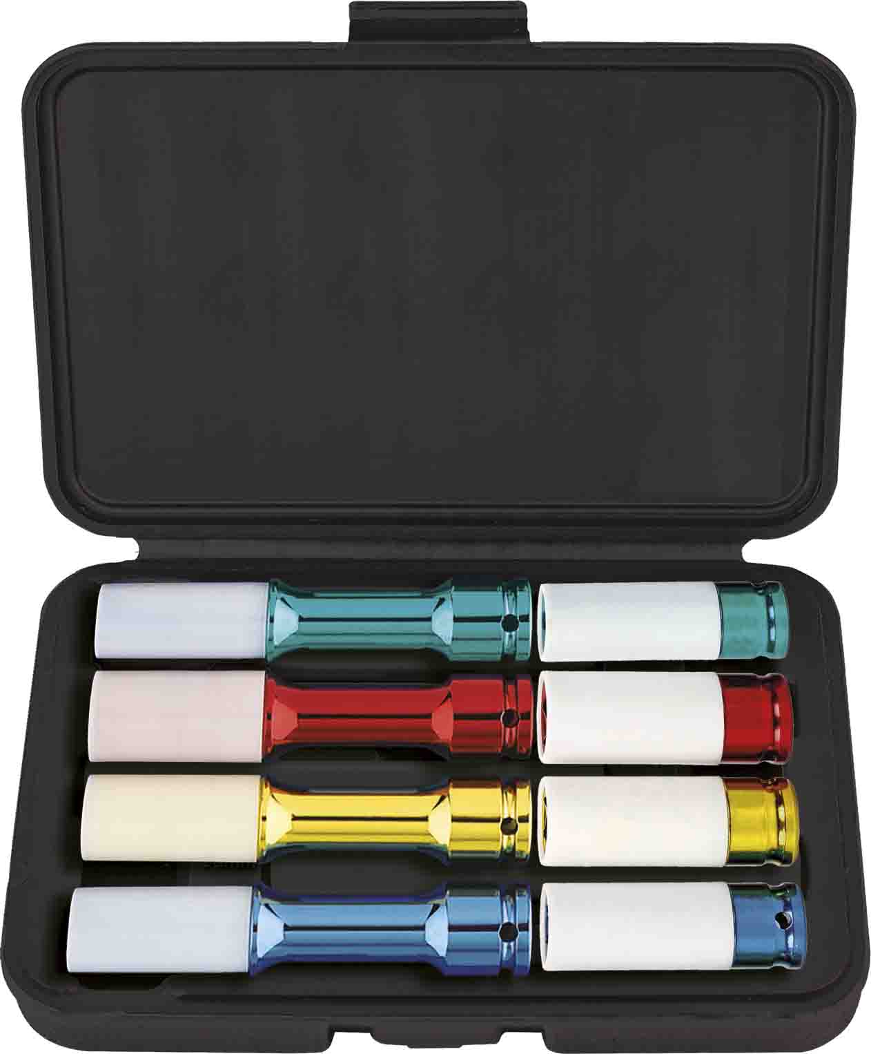 PKTool 8pc 1/2 inch Dr Deep Impact Mag Wheel Socket Set With Rim Protection Sleeves - PT12502 (Pickup Only)