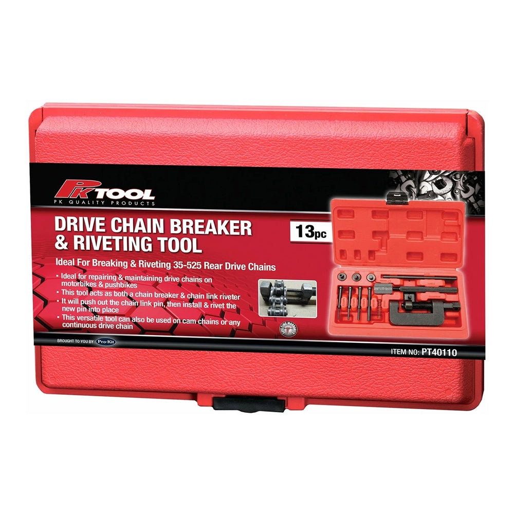 PKTool 13 Piece Bike Drive Chain Breaker & Riveting Tool - PT40110