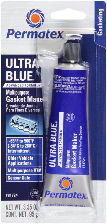 Permatex Ultra Blue Sensor Safe RTV Silicone Gasket Maker 95G - 81724