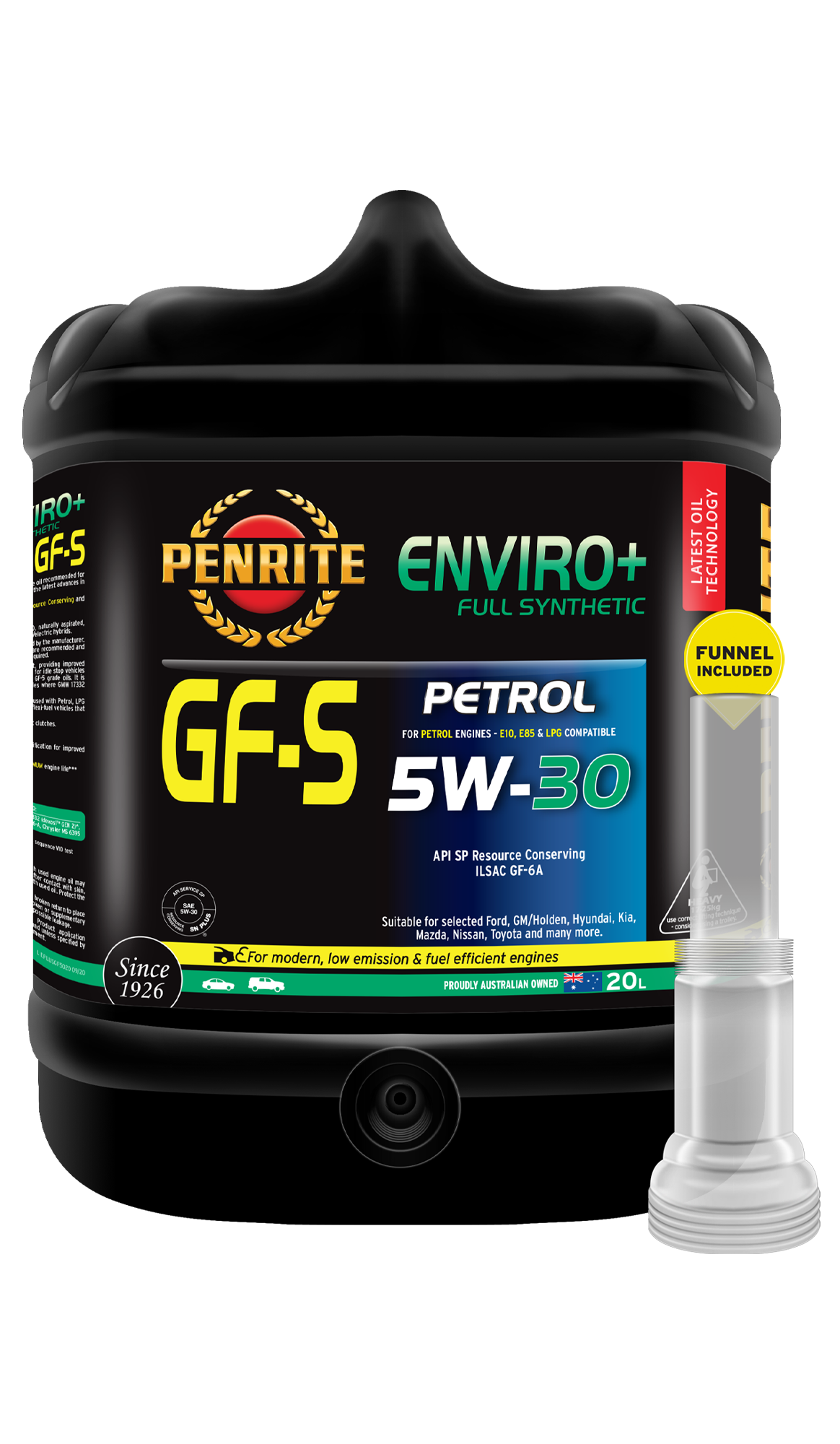 Penrite Enviro+ GF-S Full Synthetic Engine Oil 5w30 5W-30 20L EPLUSGF5020