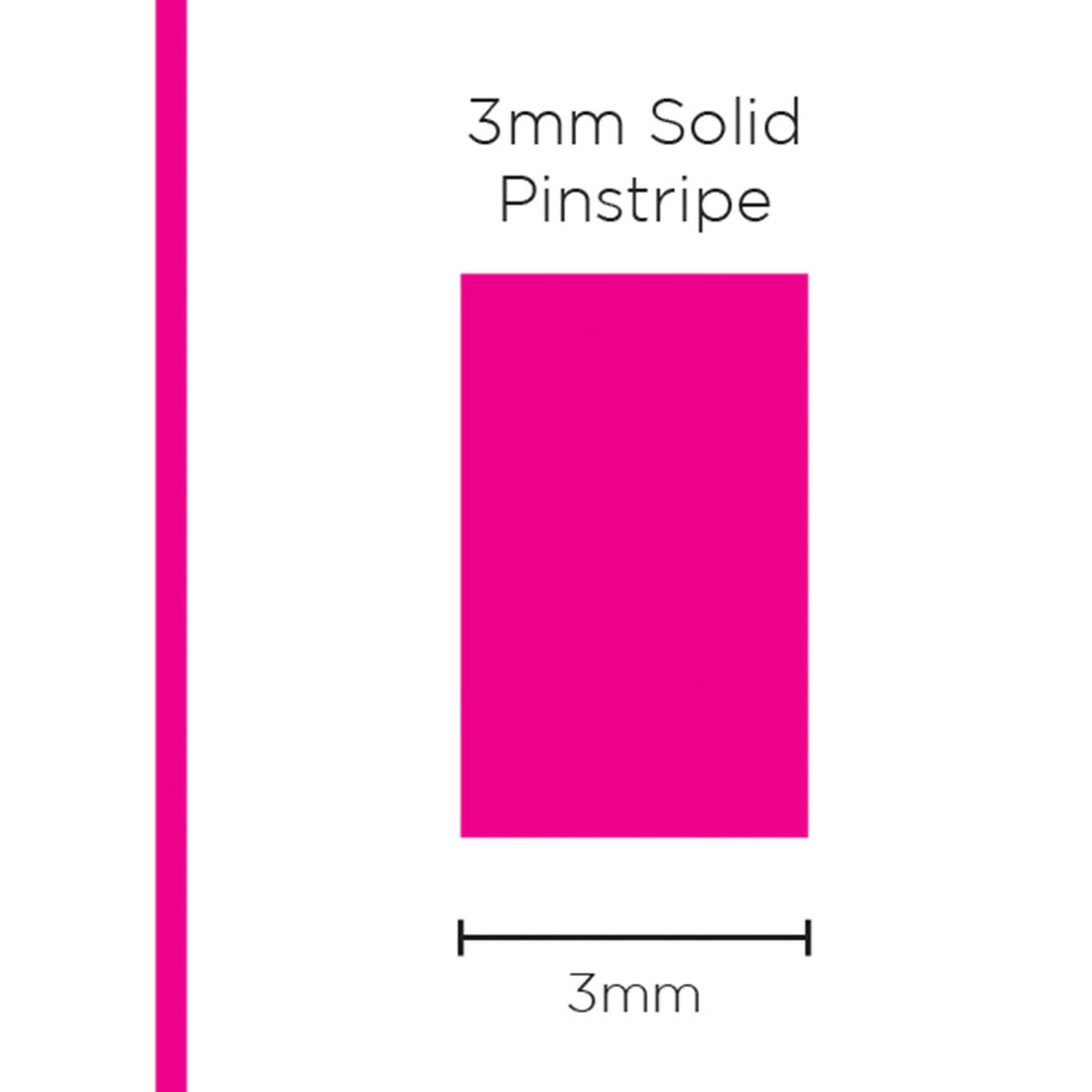 SAAS 3mm Pinstripe, Solid Pink (10m) - 1111