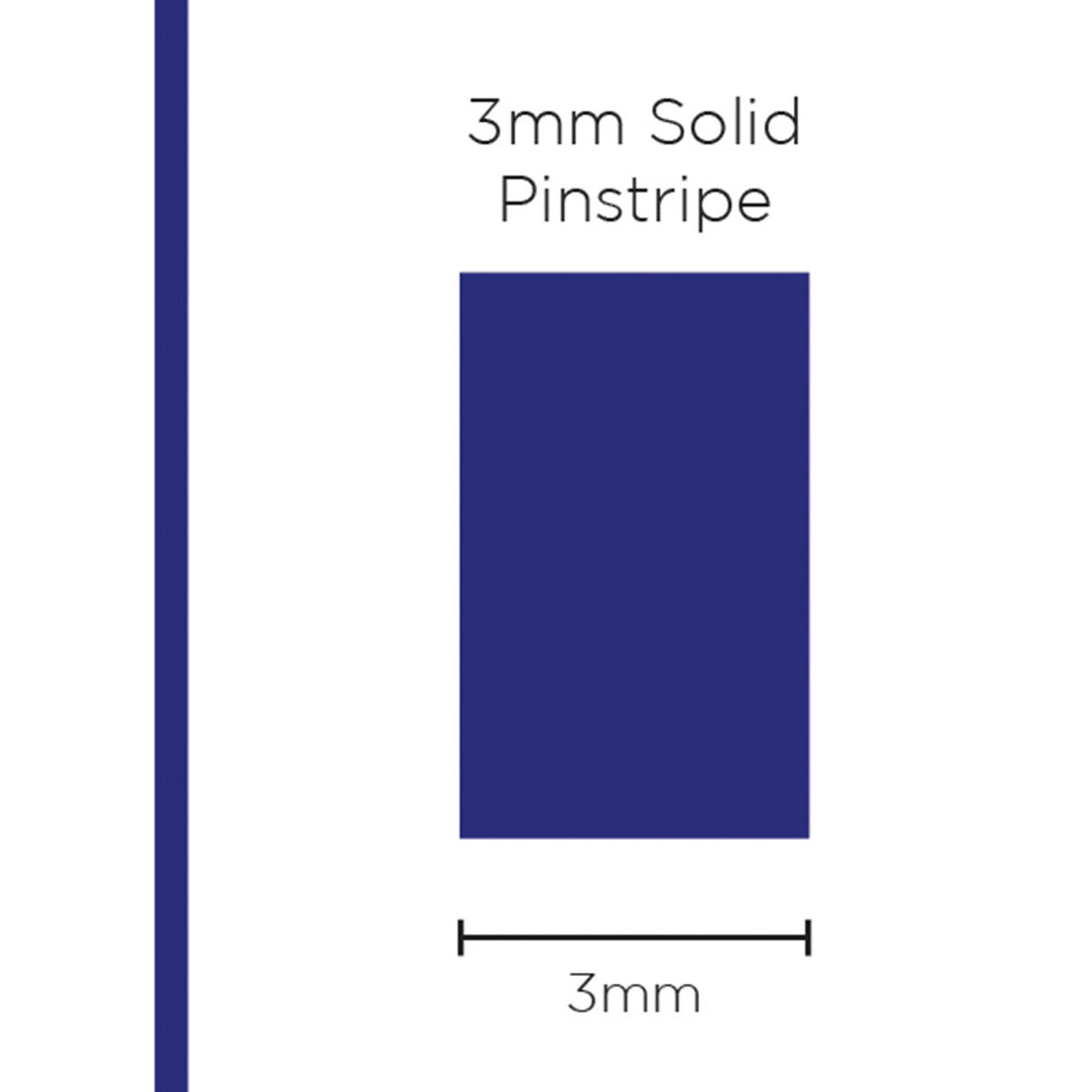 SAAS 3mm Pinstripe, Solid Dark Blue (10m) - 1115