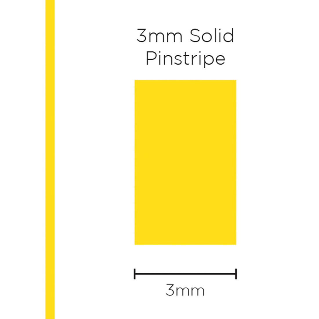 SAAS 3mm Pinstripe, Solid Yellow (10m) - 1117