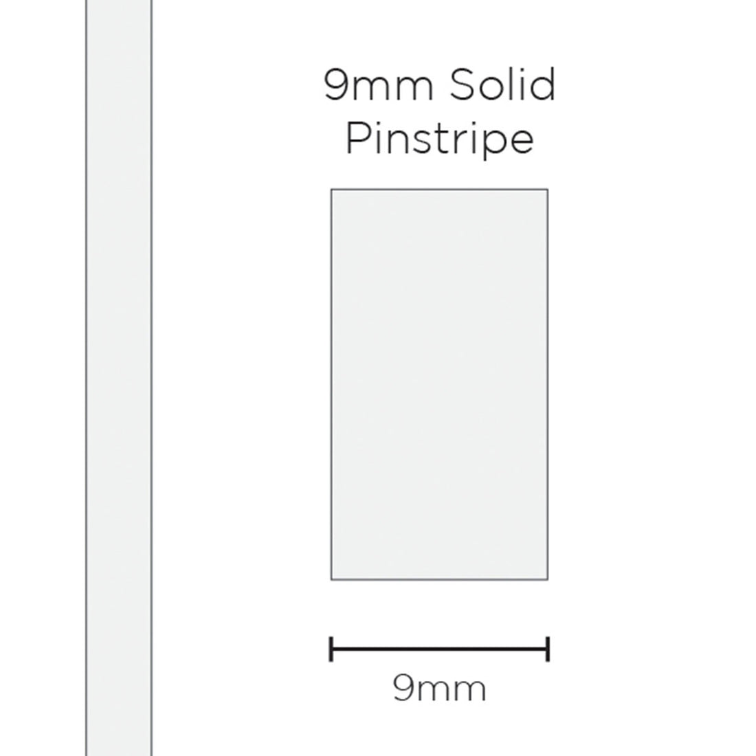 SAAS 9mm Pinstripe, Solid White (10m) - 11302
