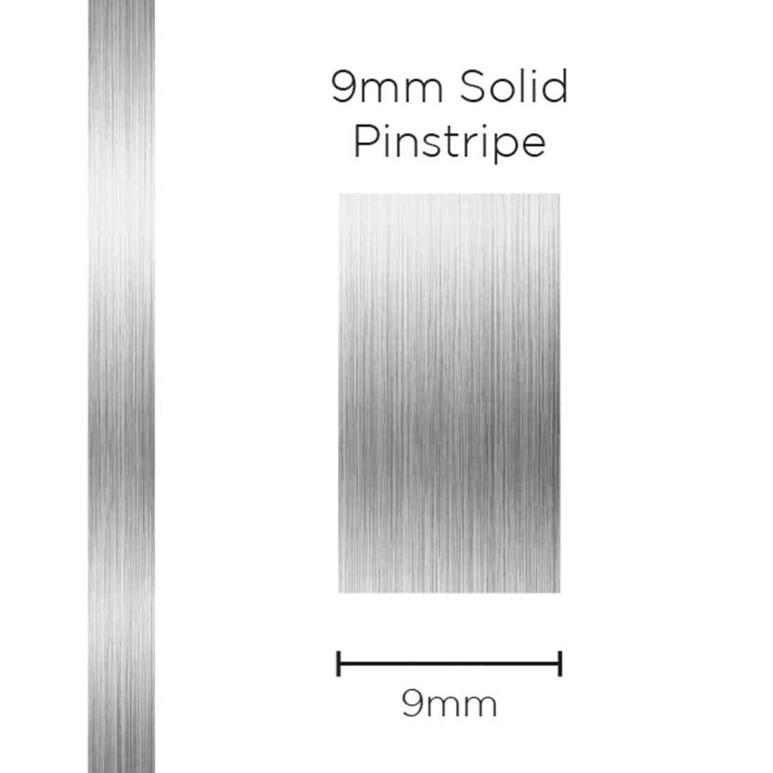 SAAS 9mm Pinstripe, Solid Silver (10m) - 11307