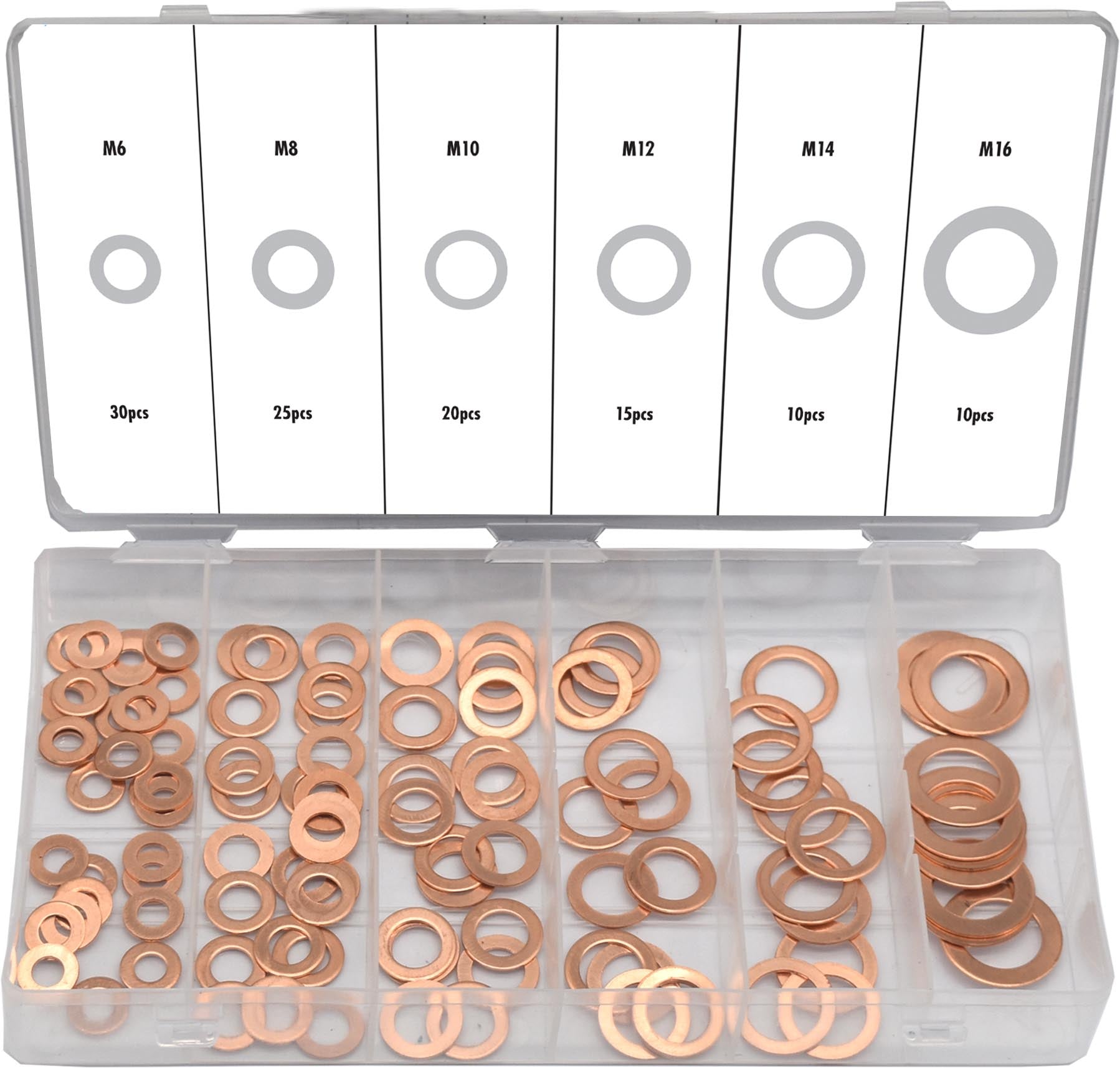 PKTool 110pc Copper Washer Assortment - RG2814 (Pickup Only)