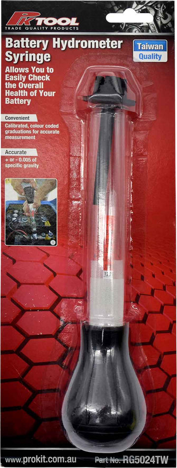 PKTool Syringe Style Battery Hydrometer - RG5024TW (Pickup Only)