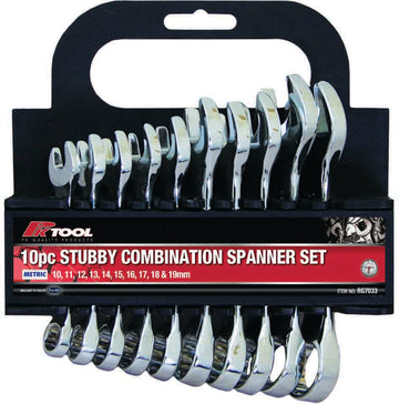 PKTool 10pc Combination Stubby Metric Spanner Set - RG7033 (Pickup Only)