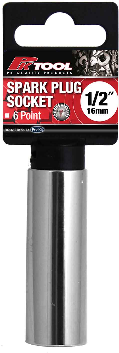 PKTool 1/2 inch Dr 16mm 6PT Spark Plug Socket - RG7333 (Pickup Only)