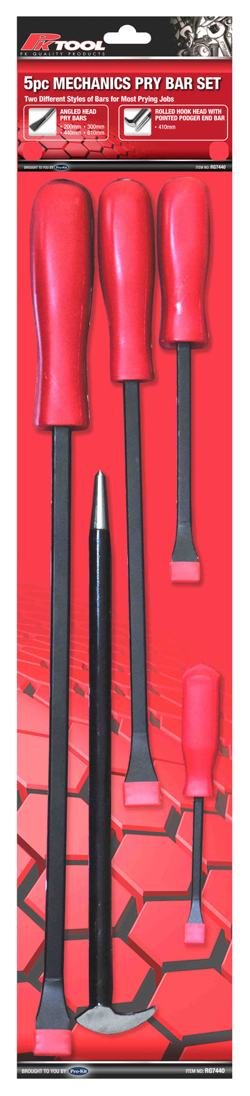 PKTool 5pc Mechanic Pry Bar Set - RG7440 (Pickup Only)