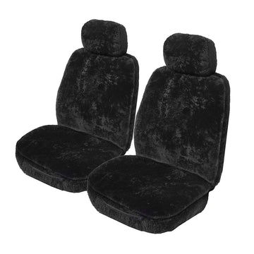 Ilana Rivergum Sheepskin Seat Covers - Size 30 Universal (Black) - RIV30DSBLK