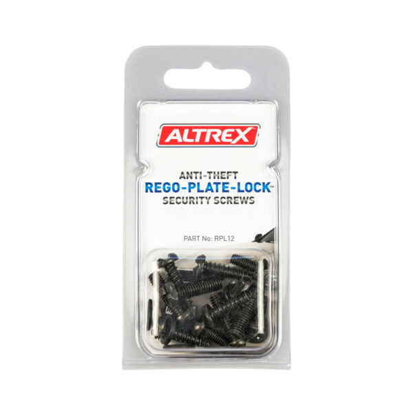 Altrex Anti-Theft Rego Plate Lock Security Screws (12 Pack) - RPL12