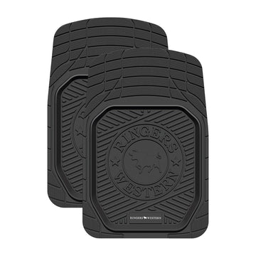 Ringers Western Set of 2 Rubber Mats Black - CMRW-BLKFR