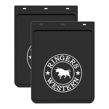 Ringers Western Mudflaps Pair - 14x11" - MDRWE-BSN