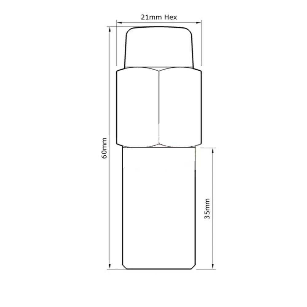 SAAS Mag Nut Long 7/16" SST M - 0150B