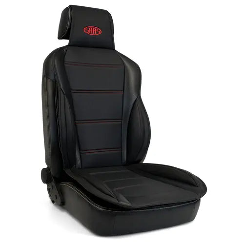 SAAS Seat Sports Cushion Pu Black Large With Logo - SC6012