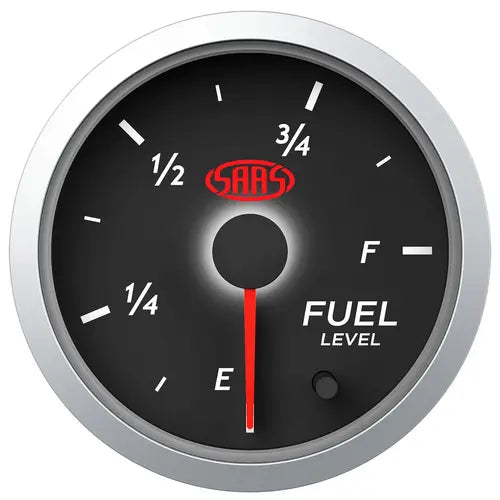 SAAS Fuel Level Gauge 52mm Street Series Black 12V - SG21290