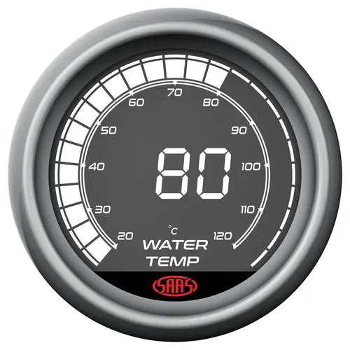 SAAS Water Temp Gauge 20°-120° 52mm Muscle Digital Series 12V - SG41220