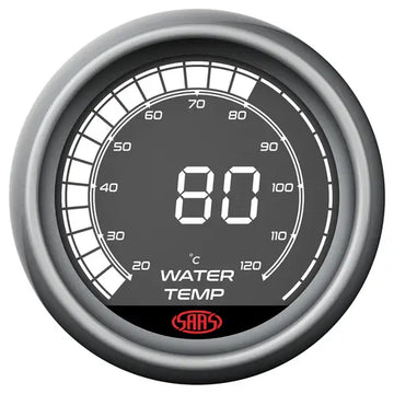SAAS Water Temp Gauge 20°-120° 52mm Muscle Digital Series 12V - SG41220