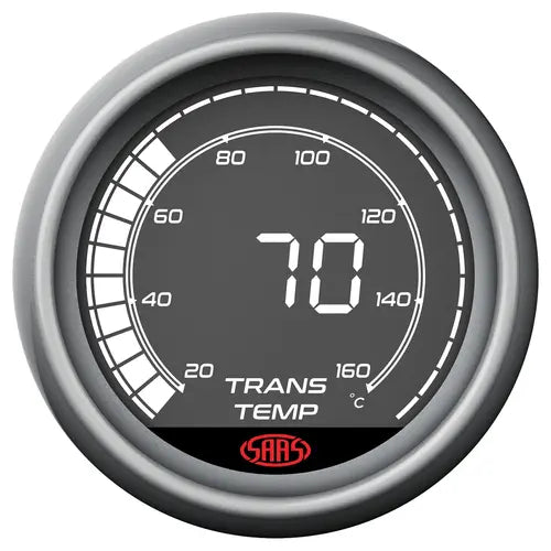 SAAS Trans Temp Gauge 20°-160° 52mm Muscle Digital Series 12V - SG41222