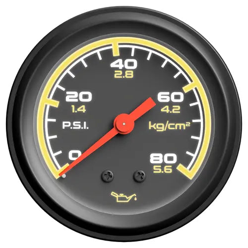SAAS Oil Pressure Mechanical Gauge - Dual scale - 0 to 80psi/5.6 kg cm 12V - SG72230