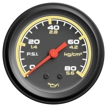SAAS Oil Pressure Mechanical Gauge - Dual scale - 0 to 80psi/5.6 kg cm 12V - SG72230