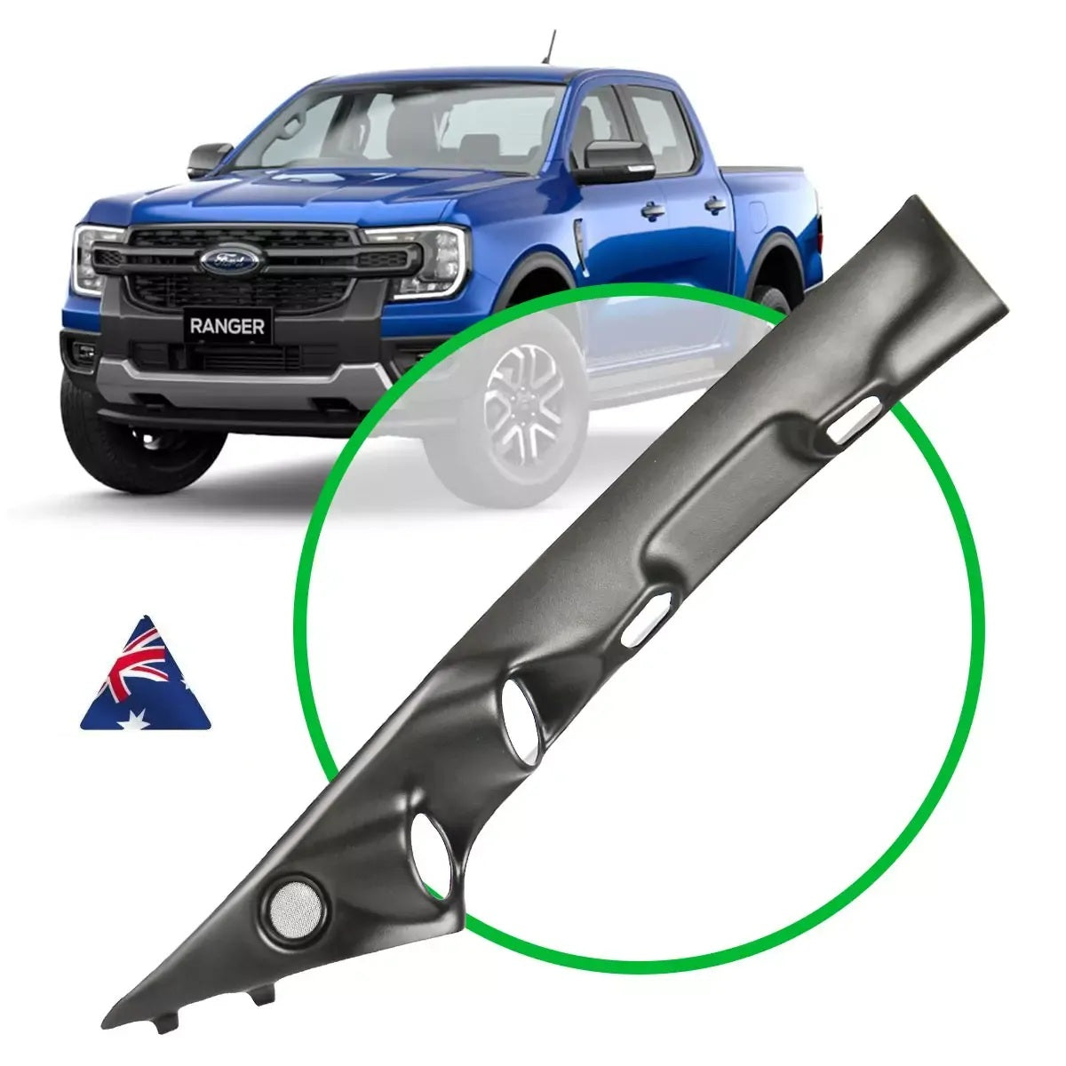 2104 Ranger SAAS Gauge Pillar Pod to suit Ford Ranger PY 2022 - On Charcoal Painted ...