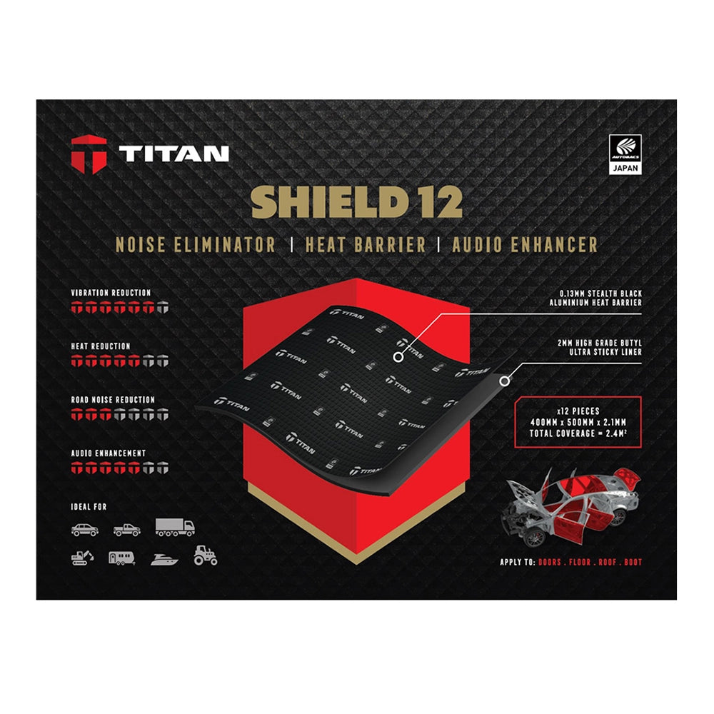 Titan 12 Sheet 2 Layer Vibration, Noise & Heat Defence - SHEILD 12