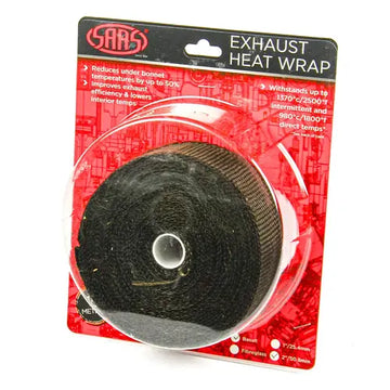 SAAS Exhaust Wrap Basalt Black 50mm (2in) x 15m - SHWT5015B