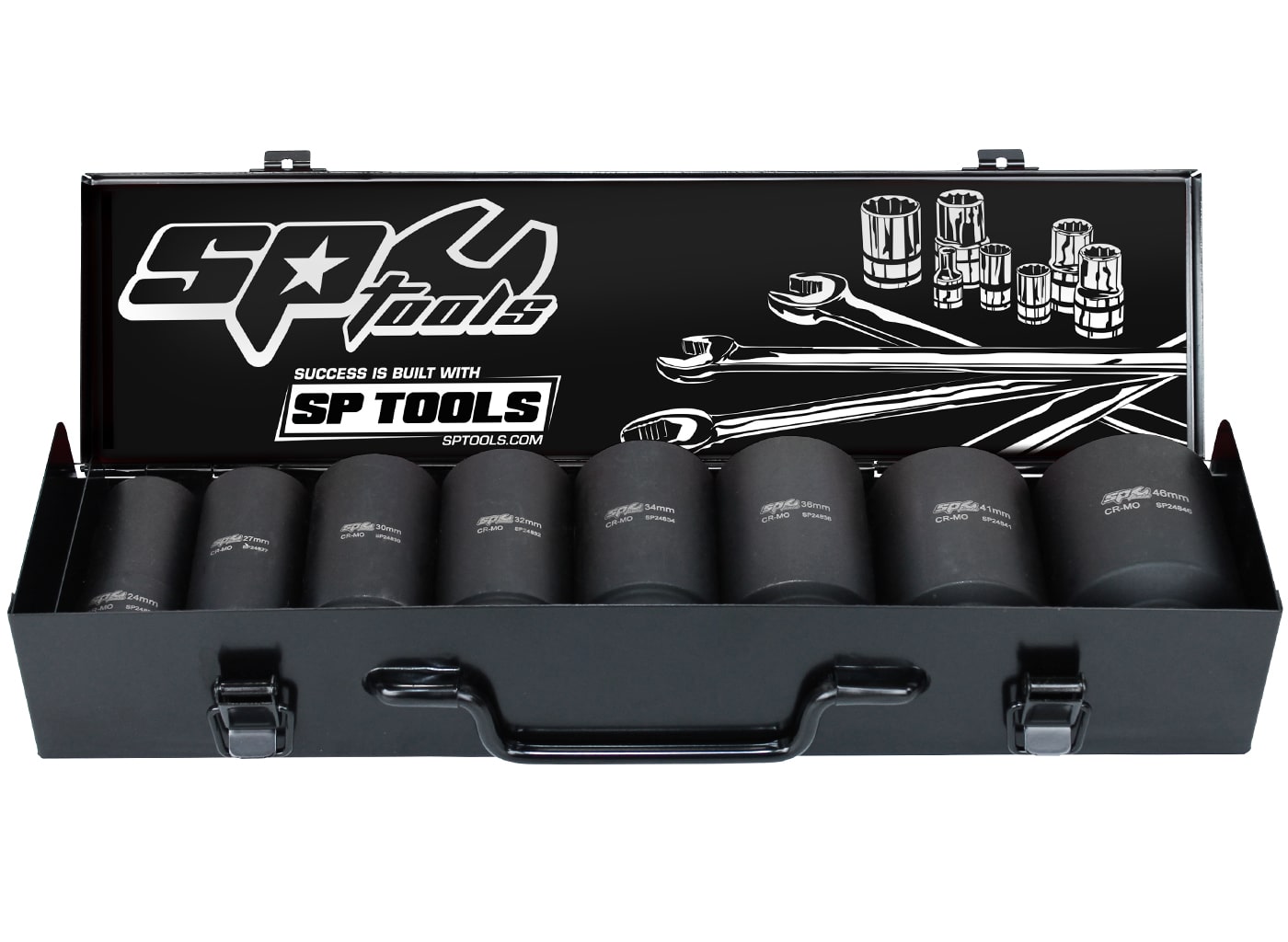 SP Tools 3/4 inch Dr Deep Impact Socket Set - 6pt Metric - 8pc - SP20420