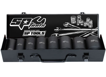 SP Tools 3/4 inch Dr Deep Impact Socket Set - 6pt Metric - 8pc - SP20420